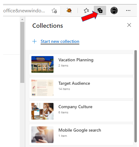 Microsoft Edge Collections