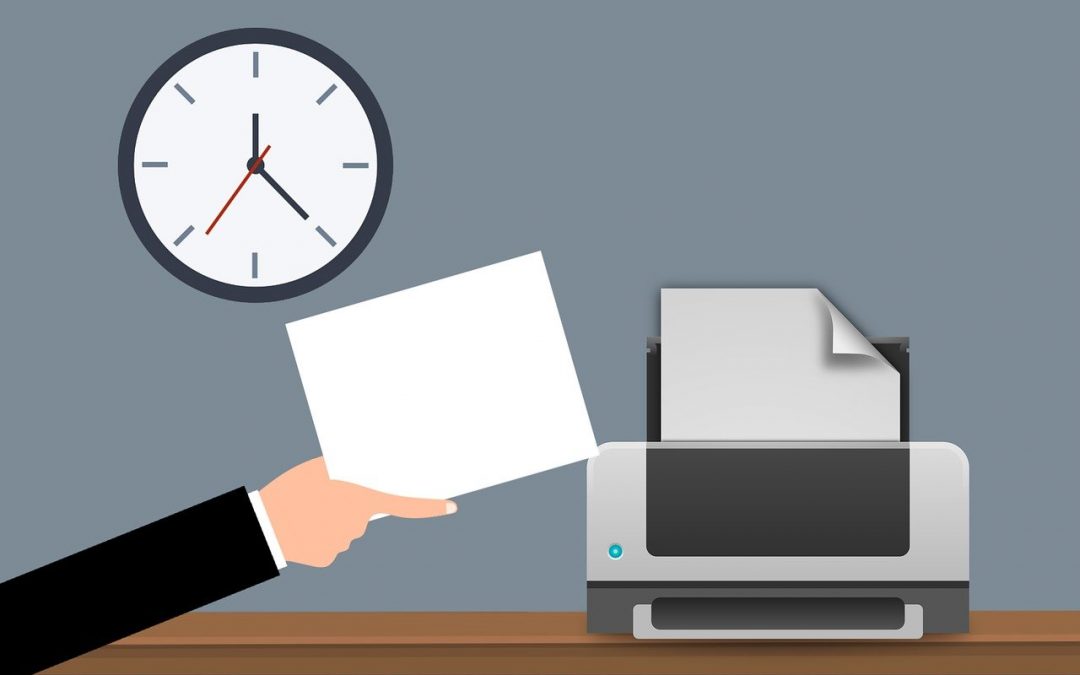 Free printer document machine illustration